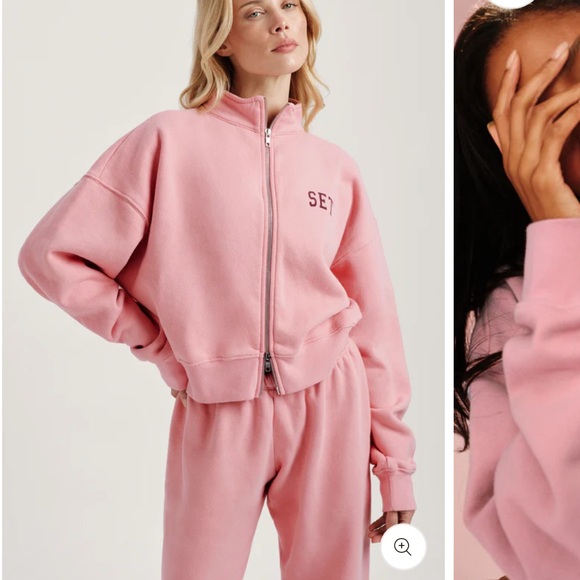 SET Active Tops - SET Active Pink Sweatshirt